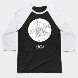 Mecca, Saudi Arabia City Map - Full Moon Baseball T-Shirt